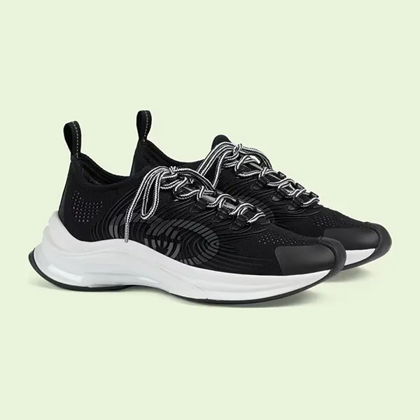 Giày Thể Thao Nam Gucci Run Sneaker 714660-USM10-8442 Màu Đen/Trắng Size 41