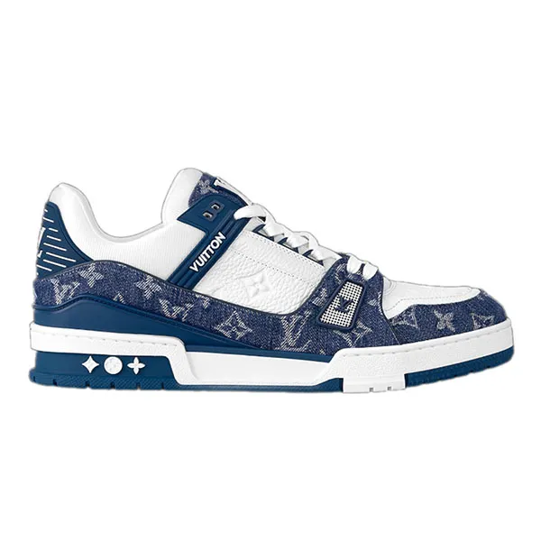 Giày Thể Thao Nam Louis Vuitton LV Trainer 1AAV8M Màu Xanh Trắng Size 41 - Giày - Vua Hàng Hiệu