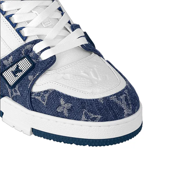 Giày Thể Thao Nam Louis Vuitton LV Trainer 1AAV8M Màu Xanh Trắng Size 41 - Giày - Vua Hàng Hiệu