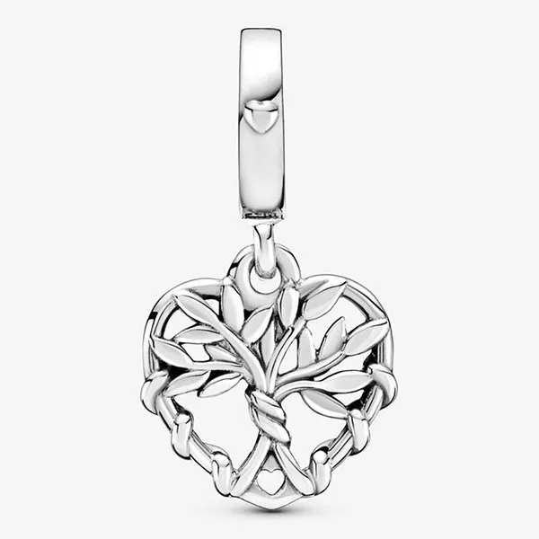Hạt Vòng Charm Pandora Heart Family Tree Dangle Charm 799149C00 Màu Bạc