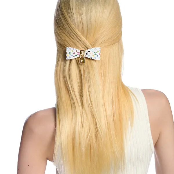 Kẹp Tóc Louis Vuitton LV X TM Monogram Multicolor Bow Barrette M02482 Màu Trắng Họa Tiết - Phụ kiện - Vua Hàng Hiệu