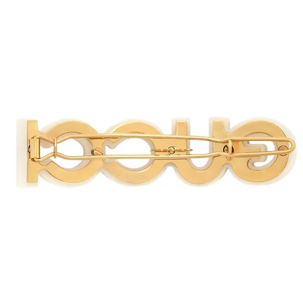 Kẹp Tóc Nữ Gucci Hair Slide In Gold Metal With Resin And Crystals 657510 I6325 8518 Màu Vàng Gold - Phụ kiện - Vua Hàng Hiệu