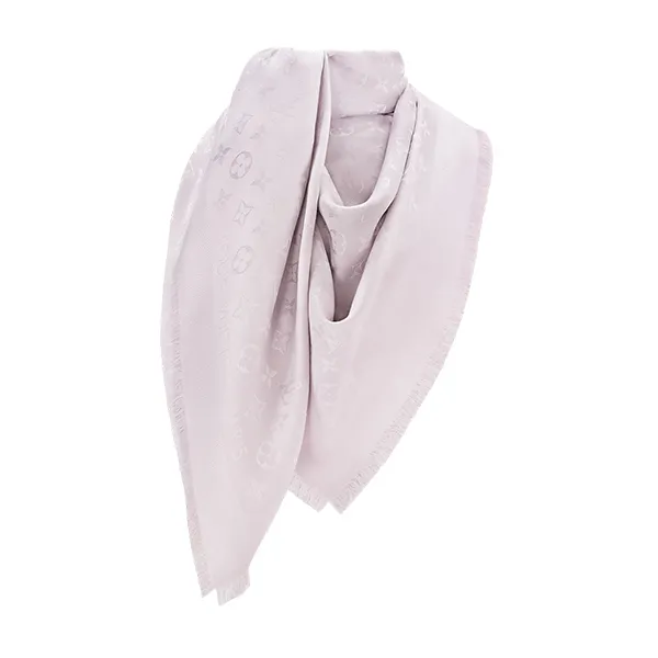 Khăn Choàng Nữ Louis Vuitton LV Monogram Classic Scarf M78161 Màu Xám Ngọc - Thời trang - Vua Hàng Hiệu