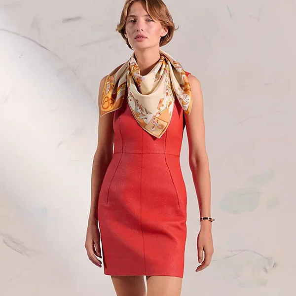 Khăn Hermès Bottes Story Scarf 90 Màu Cam - Thời trang - Vua Hàng Hiệu