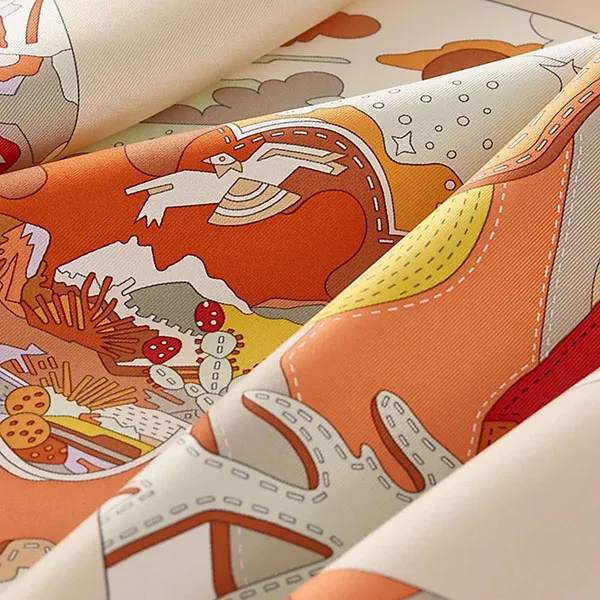 Khăn Hermès Bottes Story Scarf 90 Màu Cam - Thời trang - Vua Hàng Hiệu