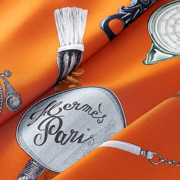 Khăn Nữ Hermès Nous Sommes Inseparables Scarf 90 H004149SV09 Màu Cam - Thời trang - Vua Hàng Hiệu
