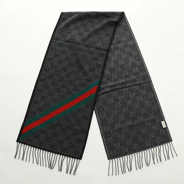 Khăn Quàng Cổ Gucci 570603 3G200 1466 Màu Đen Xám - Thời trang - Vua Hàng Hiệu