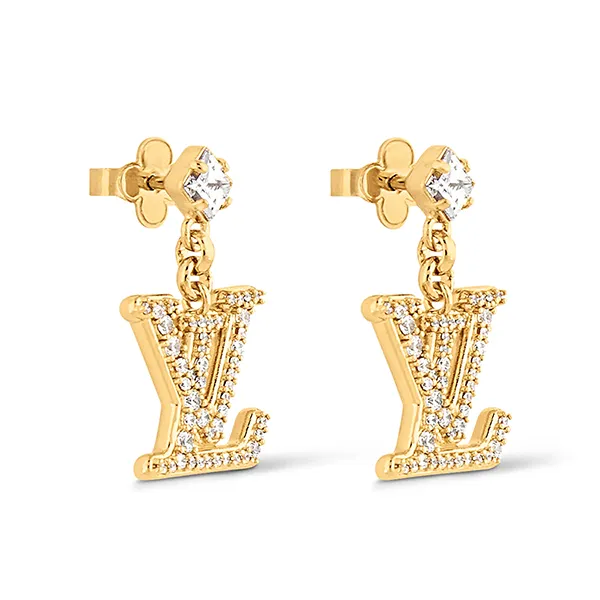 Khuyên Tai Nữ Louis Vuitton Lady LV Earrings M01844 Màu Vàng Gold