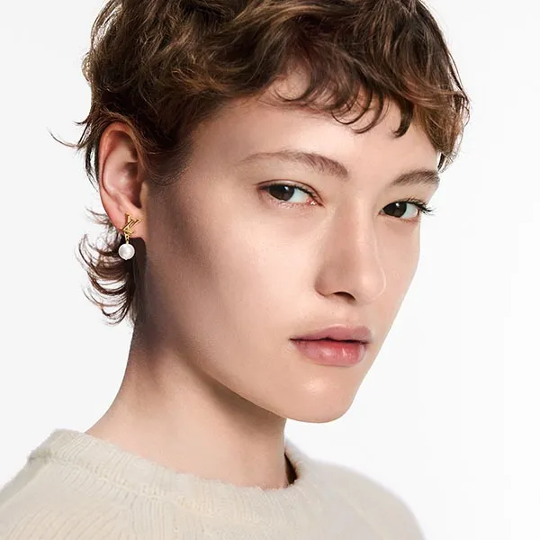 Khuyên Tai Nữ Louis Vuitton LV Iconic Louisa Earrings M01585 Màu Vàng