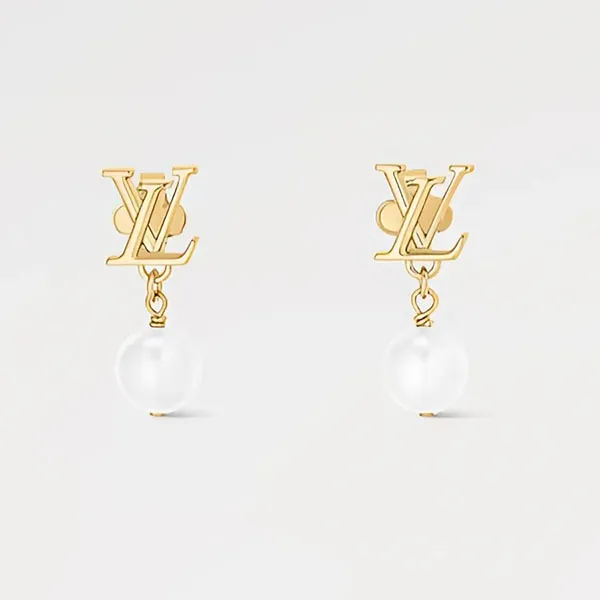 Khuyên Tai Nữ Louis Vuitton LV Iconic Louisa Earrings M01585 Màu Vàng