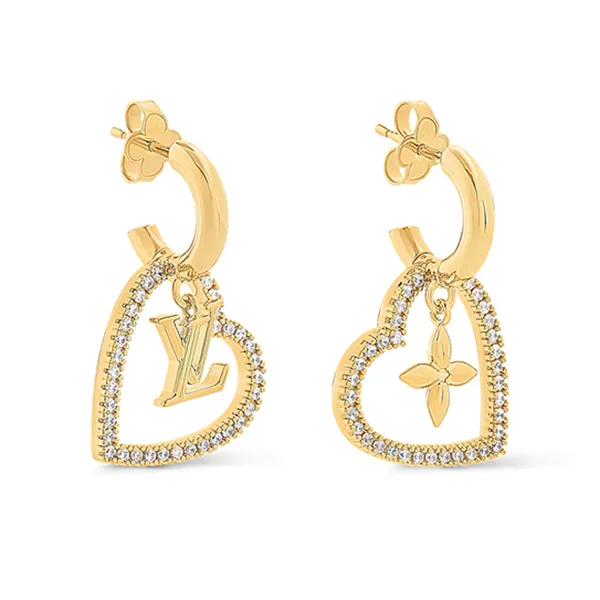Khuyên Tai Nữ Louis Vuitton LV My Heart Earrings M02308 Màu Vàng Gold