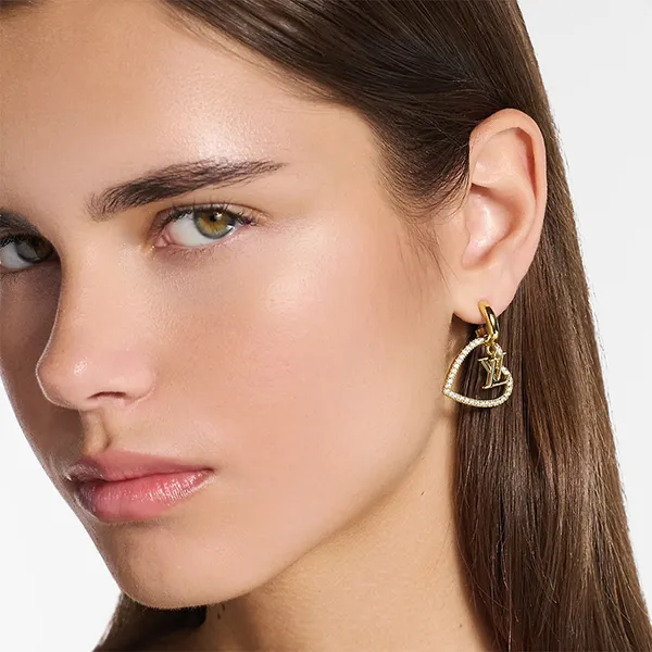 Khuyên Tai Nữ Louis Vuitton LV My Heart Earrings M02308 Màu Vàng Gold