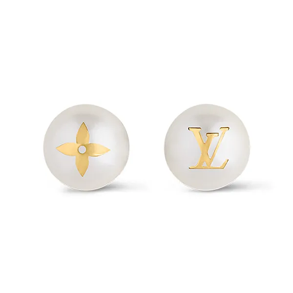 Khuyên Tai Nữ Louis Vuitton LV My Mix Pearl M01589 Màu Trắng Vàng