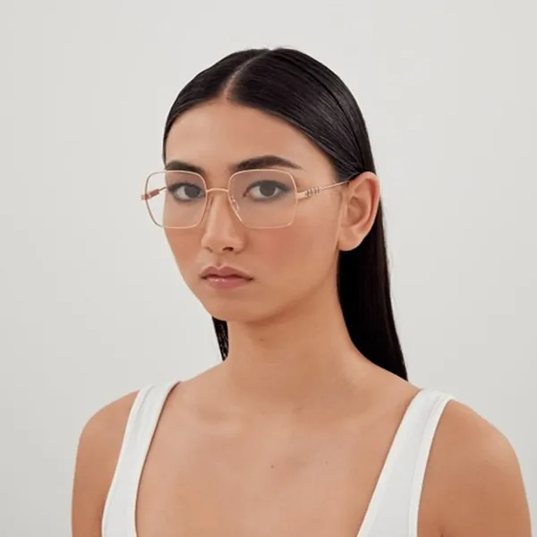 Kính Mắt Cận Nữ Gucci GG1434O 002 Glasse Màu Vàng Hồng
