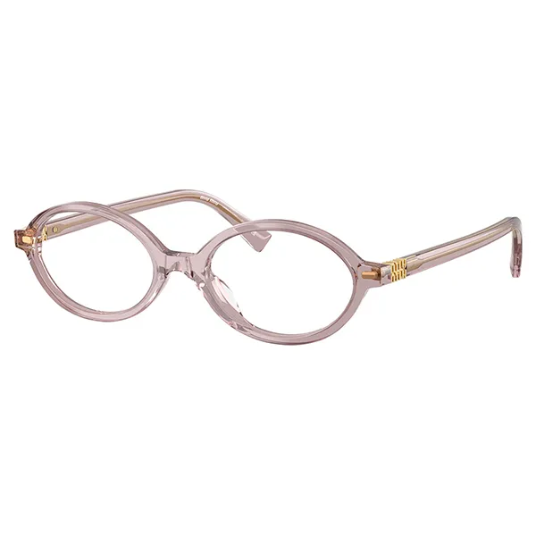 Kính Mắt Cận Nữ Miu Miu 0MU 01XV 12W1O1 Transparent Mauve Oval Glasses Màu Hồng - Kính mắt - Vua Hàng Hiệu