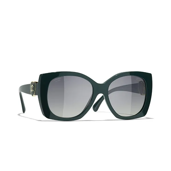Kính Mát Chanel Sunglasses Square CH5519 1459/S8 Màu Xanh Green