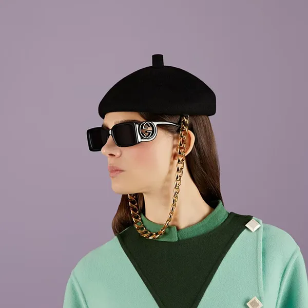 Kính Mát Gucci GG Sunglasses GG1325S 001 Màu Đen/Xám - Kính mắt - Vua Hàng Hiệu
