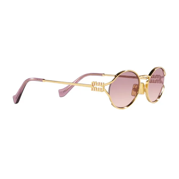Kính Mát Miu Miu Oval SMU52Y 5AK06S Sunglasses Màu Vàng Hồng
