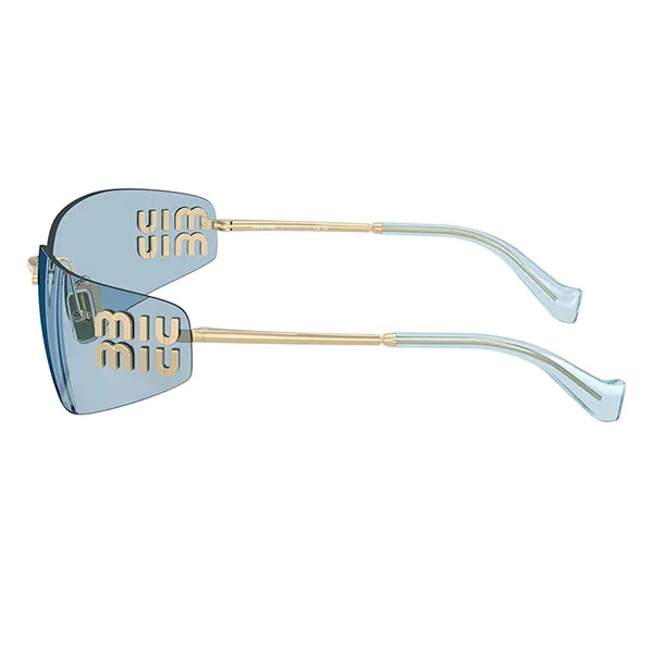 Kính Mát Nữ Miu Miu Rectangular Sunglasses SMUA51 ZVN10P Màu Xanh