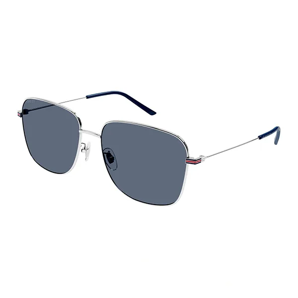 Kính Mát Nam Gucci Sunglasses GG1464SA 004 Silver Màu Bạc Xanh