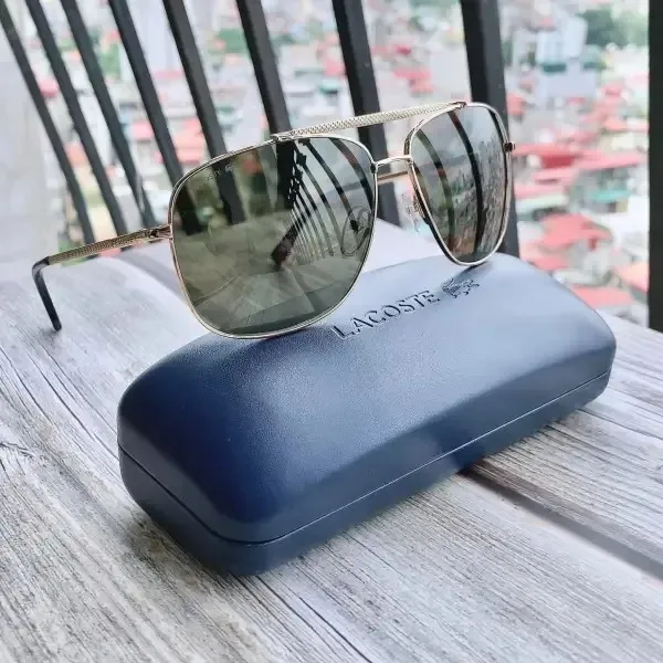 Kính Mát Nam Lacoste Green Pilot Men's Sunglasses L188S 714 59 Màu Xanh Vàng - Kính mắt - Vua Hàng Hiệu