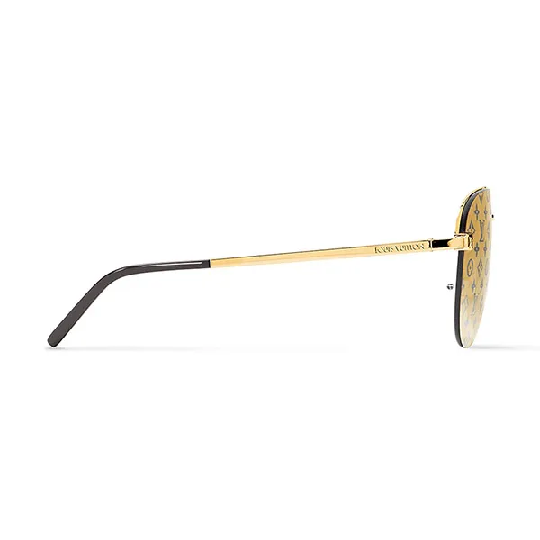 Kính Mát Nam Louis Vuitton LV Clockwise Sunglasses Gold Monogram Z1020W Màu Vàng Gold Size 60