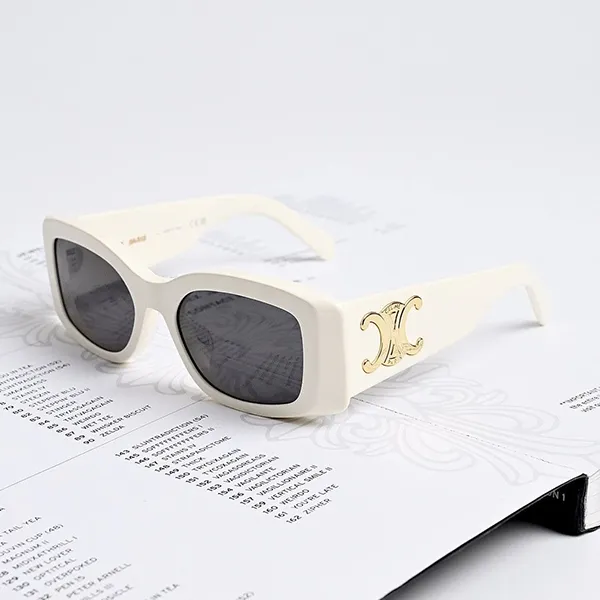 Kính Mát Unisex Celine Triomphe Sunglasses CL40282U Màu Trắng - Kính mắt - Vua Hàng Hiệu