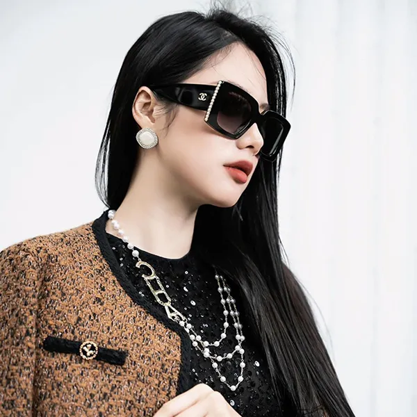 Kính Mát Nữ Chanel Square CH5480H Sunglasses Màu Đen - Kính mắt - Vua Hàng Hiệu