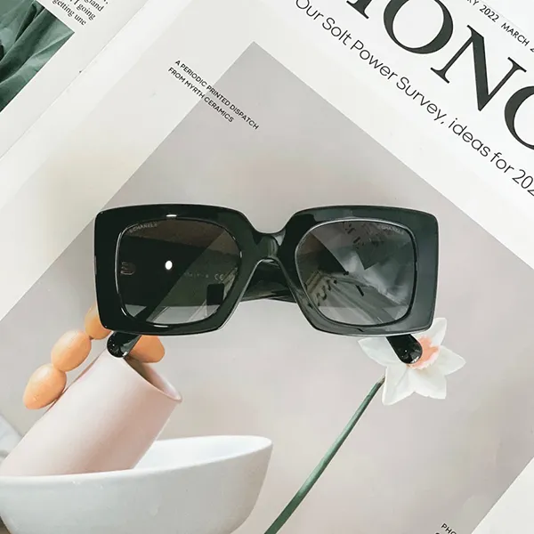 Kính Mát Nữ Chanel Square CH5480H Sunglasses Màu Đen - Kính mắt - Vua Hàng Hiệu
