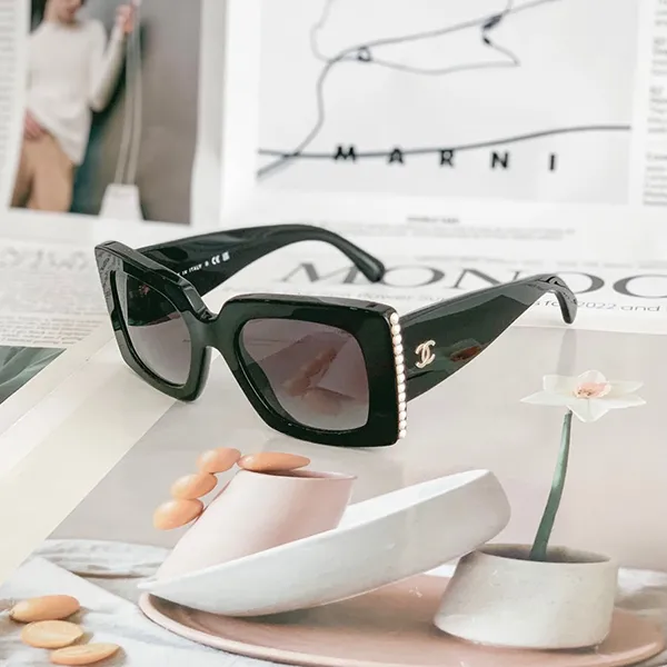 Kính Mát Nữ Chanel Square CH5480H Sunglasses Màu Đen - Kính mắt - Vua Hàng Hiệu