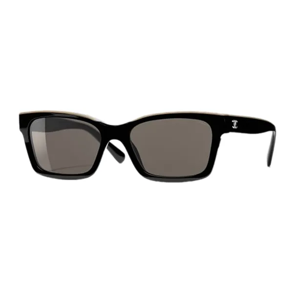 Kính Mắt Nữ Channel Square Sunglasses CH5417/C534/3 Màu Đen Be - Kính mắt - Vua Hàng Hiệu