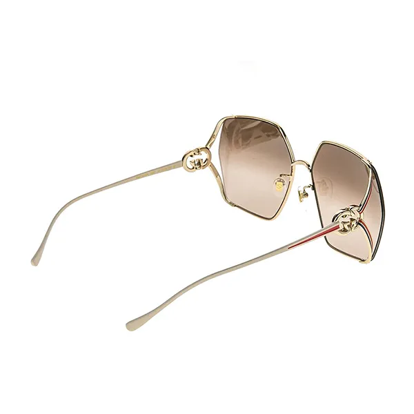 Kính Mát Nữ Gucci Sunglasses GG1322SA 002 Màu Nâu/Vàng