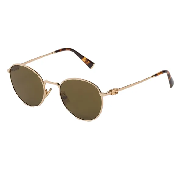Kính Mát Nữ Miu Miu Logo Sunglasses SMU55Z E5AK FE09Z C050 Màu Vàng - Xanh