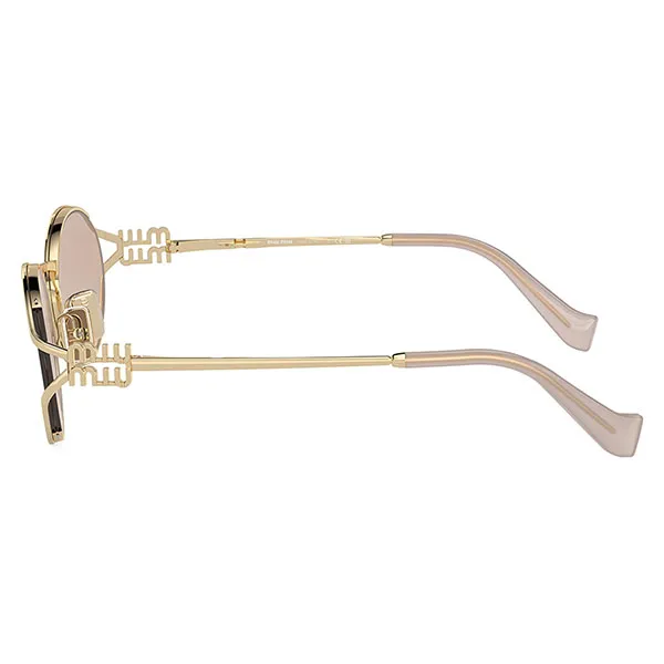Kính Mát Nữ Miu Miu Pale Gold Pink Sunglasses MU 52YS ZVN20F Màu Hồng Vàng - Kính mắt - Vua Hàng Hiệu