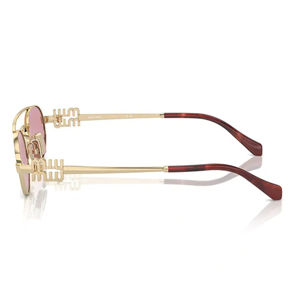 Kính Mát Nữ Miu Miu Sunglasses 0MU 54ZS ZVN50D Màu Hồng Vàng - Kính mắt - Vua Hàng Hiệu