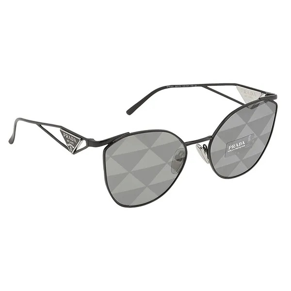 Kính Mát Nữ Prada Grey Pattern Silver Irregular Ladies Sunglasses PRADA PR 50ZS 1AB-03T Màu Xám - Kính mắt - Vua Hàng Hiệu