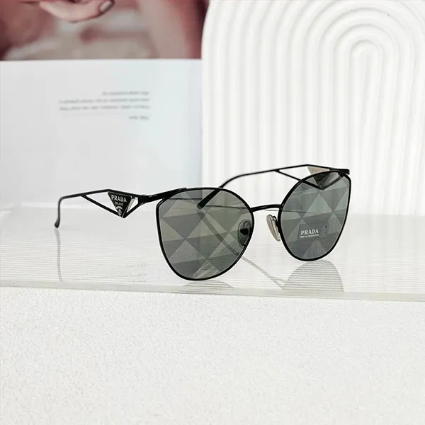 Kính Mát Nữ Prada SPR50 Màu Đen Xám - Kính mắt - Vua Hàng Hiệu