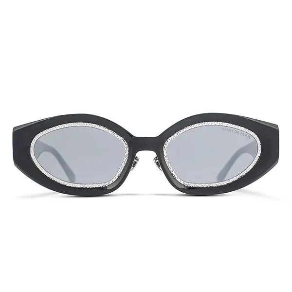 Kính Mắt Nữ Saint De Paris & Crew No 9 Hollywood Black Silver With Silver Mirror Lenses Màu Đen - Bạc - Kính mắt - Vua Hàng Hiệu