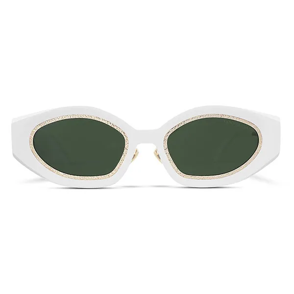 Kính Mắt Nữ Saint De Paris & Crew No 9 Hollywood White Gold With Green Lenses Màu Trắng - Kính mắt - Vua Hàng Hiệu