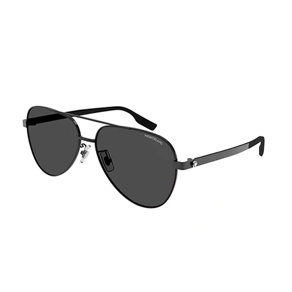 Kính Mát Unisex Montblanc MB0182S-001 Sunglasses Black Màu Đen Xám - Kính mắt - Vua Hàng Hiệu