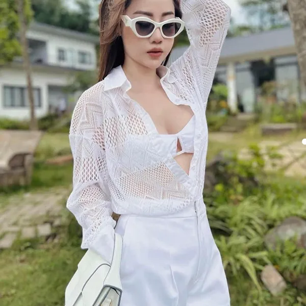 Kính Mát Unisex Prada Sunglasses SPR07Y Màu Trắng