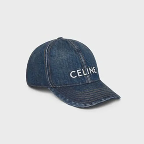 Mũ Celine Baseball Cap In Trail Wash 2AUS9815V.08TI Màu Xanh Denim - Mũ nón - Vua Hàng Hiệu