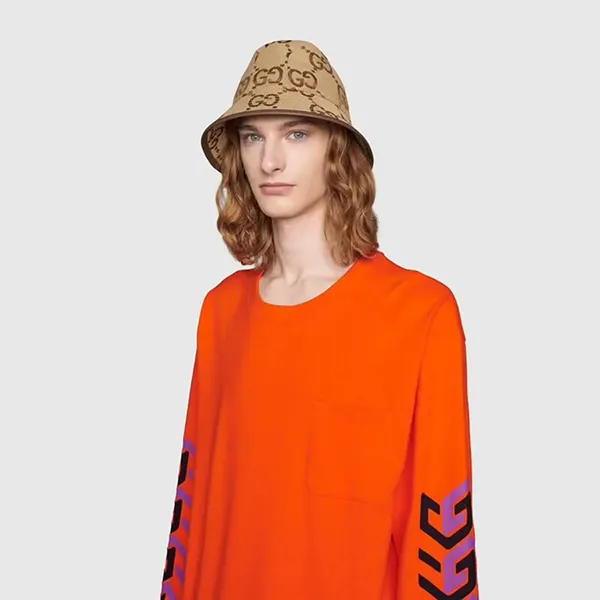 Mũ Gucci Canvas Bucket Hat In Brown ‎681256 3HAGJ 2564 Màu Nâu Size S - Mũ nón - Vua Hàng Hiệu