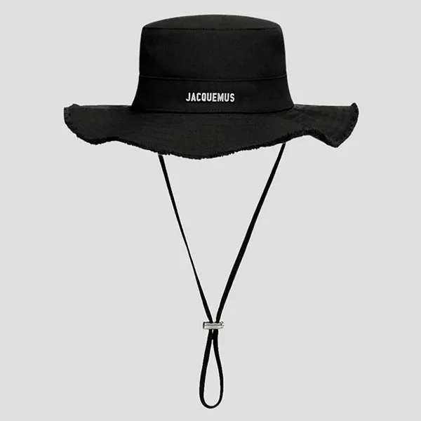 Mũ Jacquemus Le Bob Artichaut Bucket In Black 213AC002-5001 990 Màu Đen Size 56