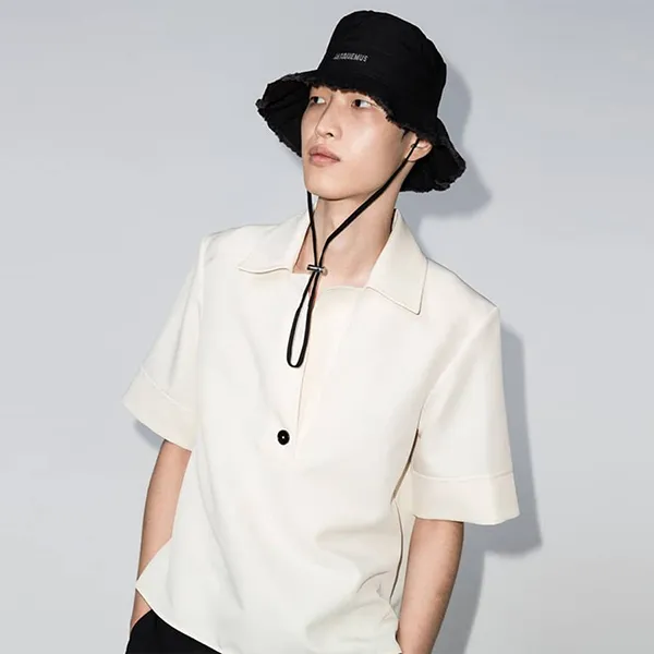 Mũ Jacquemus Le Bob Artichaut Bucket In Black 213AC002-5001 990 Màu Đen Size 56