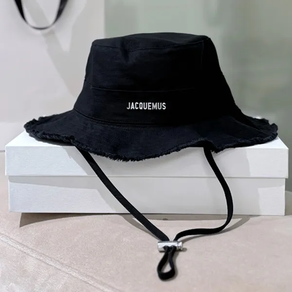 Mũ Jacquemus Le Bob Artichaut Bucket In Black 213AC002-5001 990 Màu Đen Size 56