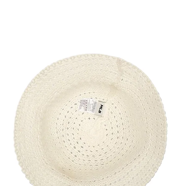 Mũ MLB Bucket Basic Summer Knit Dome Hat LA 3ATH3803N-07CRS Màu Trắng Kem