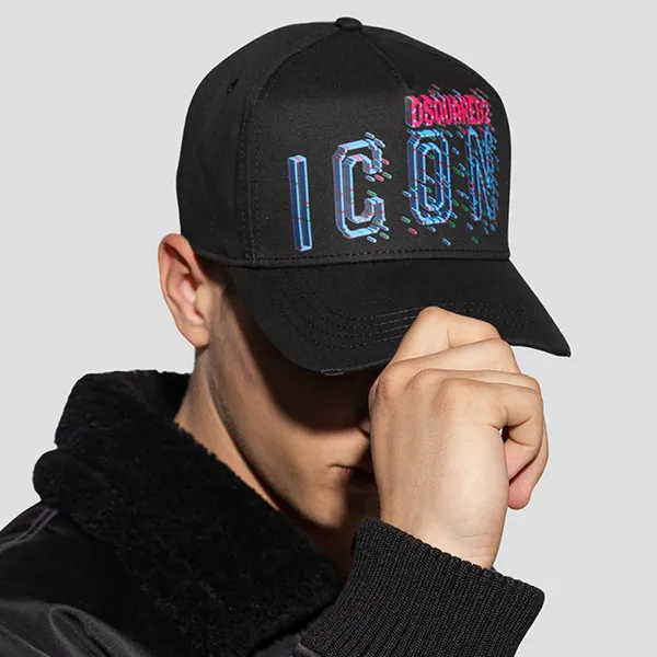 Mũ Nam Dsquared2 Black Icon Seasonal BCM0717 05C00001 2124 Màu Đen
