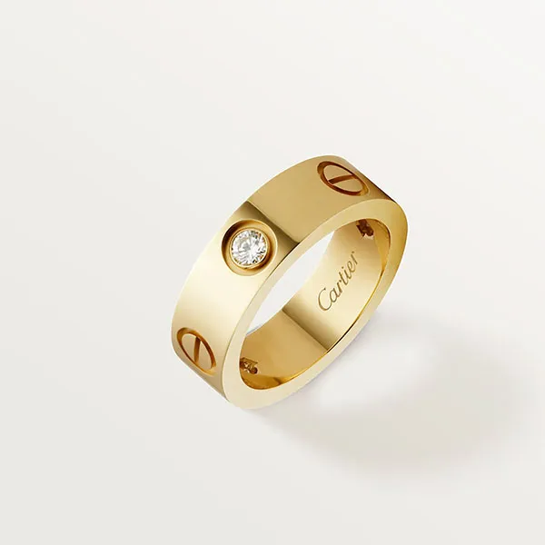 Nhẫn Cartier Love Ring, Classic Model, 3 Diamonds B4032400 Màu Vàng N-LKT