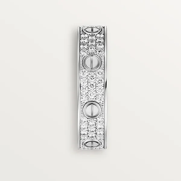Nhẫn Cưới Jewery Luxury Love Wedding Band Diamond-Paved Màu Vàng Trắng Size 12 - Trang sức - Vua Hàng Hiệu